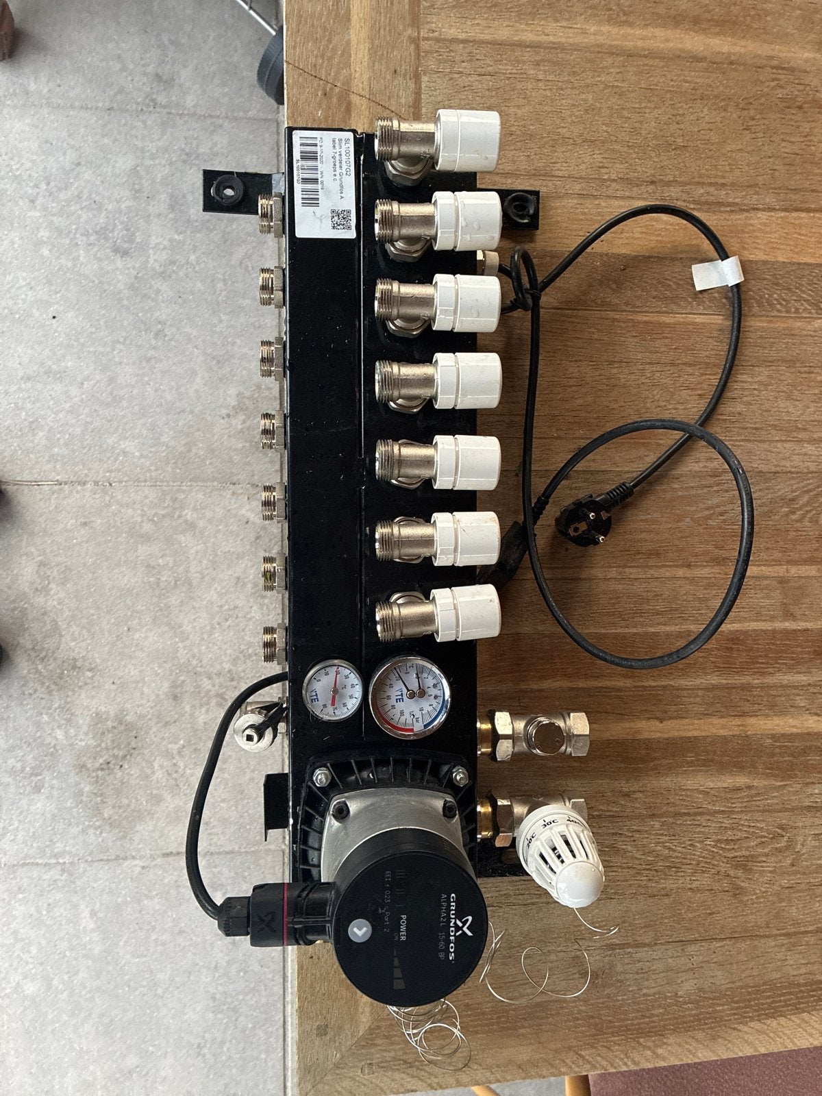 Vloerverwarmingsverdeler 7 groeps met Grundfos Alpha3 pomp, Ophalen, Gebruikt, Overige typen, 60 tot 150 cm