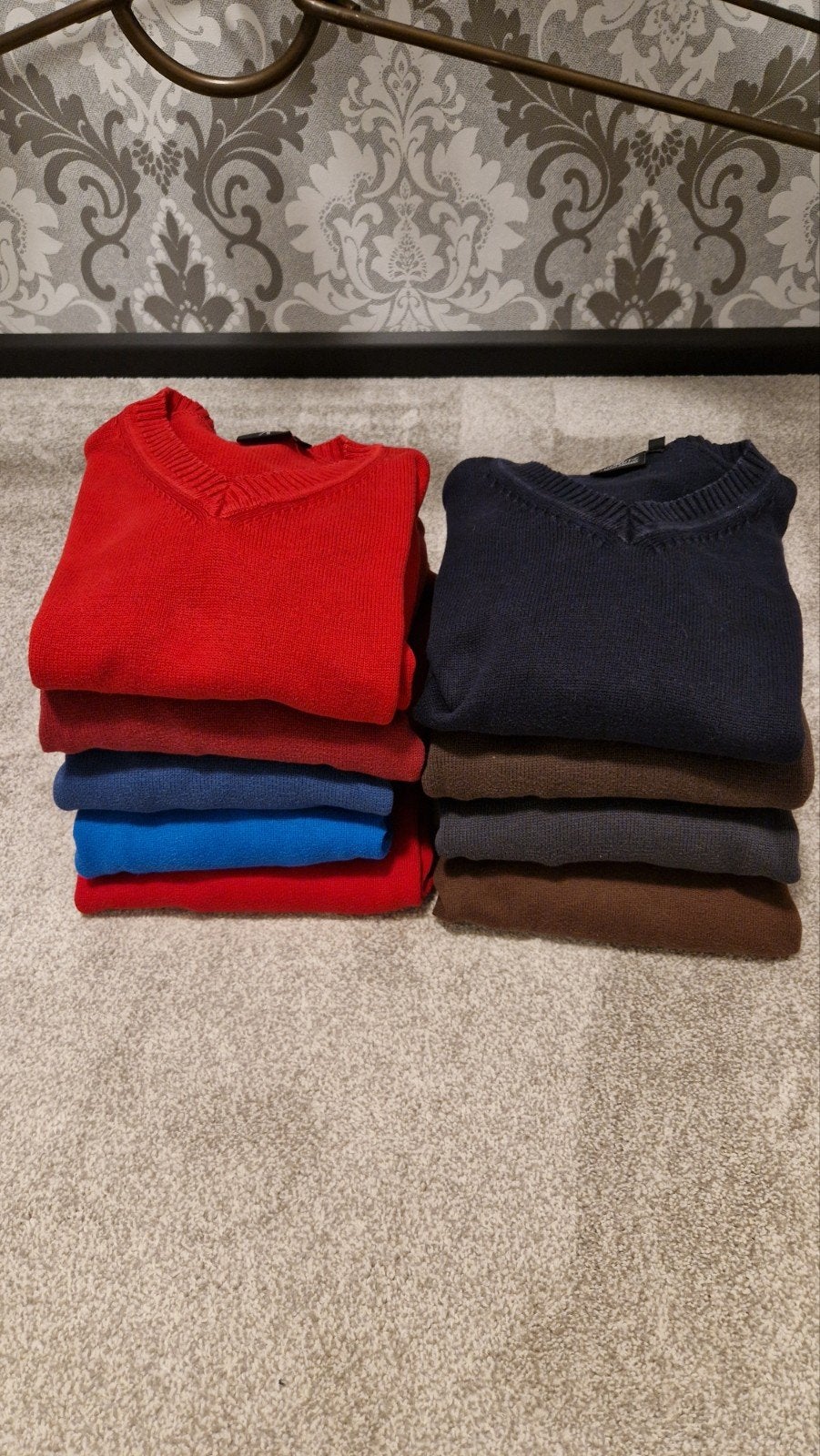 10 truien met V hals, Ophalen, Zo goed als nieuw, Maat 56/58 (XL), Overige kleuren