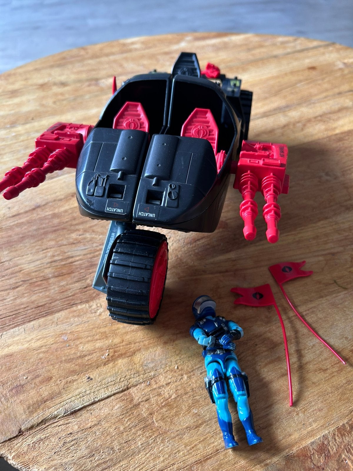 G.I. Joe Cobra STUN voertuig + Motor Viper figuur (1986), Verzamelen, Ophalen of Verzenden, Gebruikt
