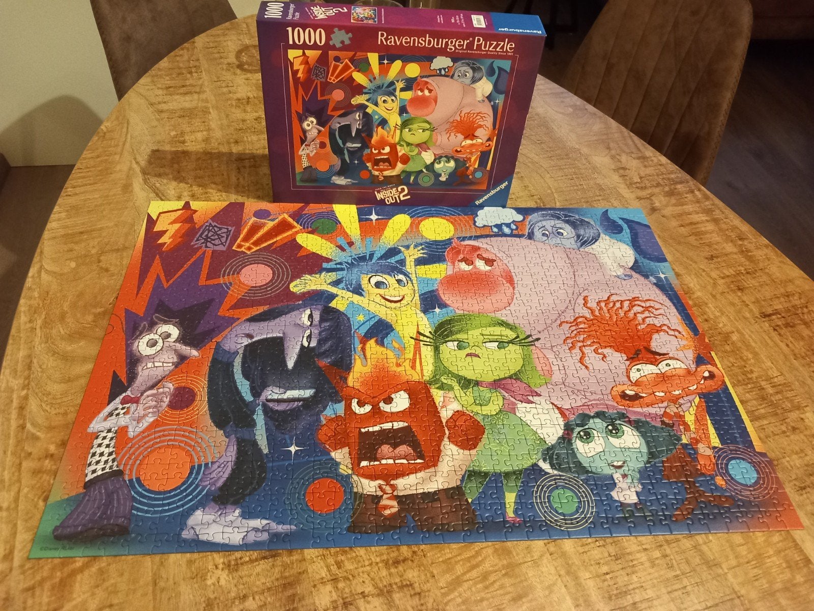 Ravensburger, Inside Out 2 Legpuzzel, 1000 stukjes, Ophalen of Verzenden, 500 t/m 1500 stukjes, Zo goed als nieuw, Legpuzzel
