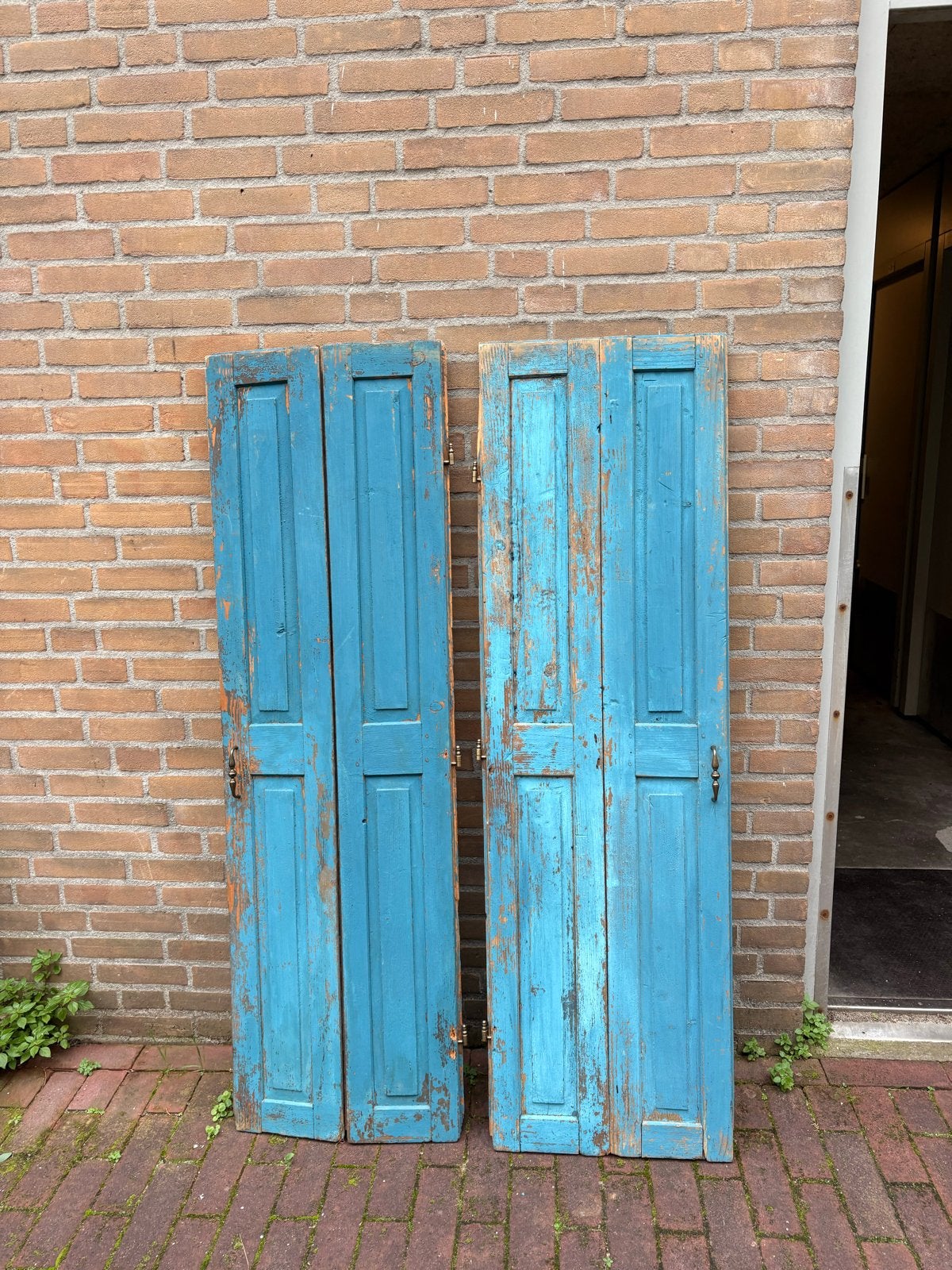 Antieke houten luiken - set van twee, Ophalen of Verzenden