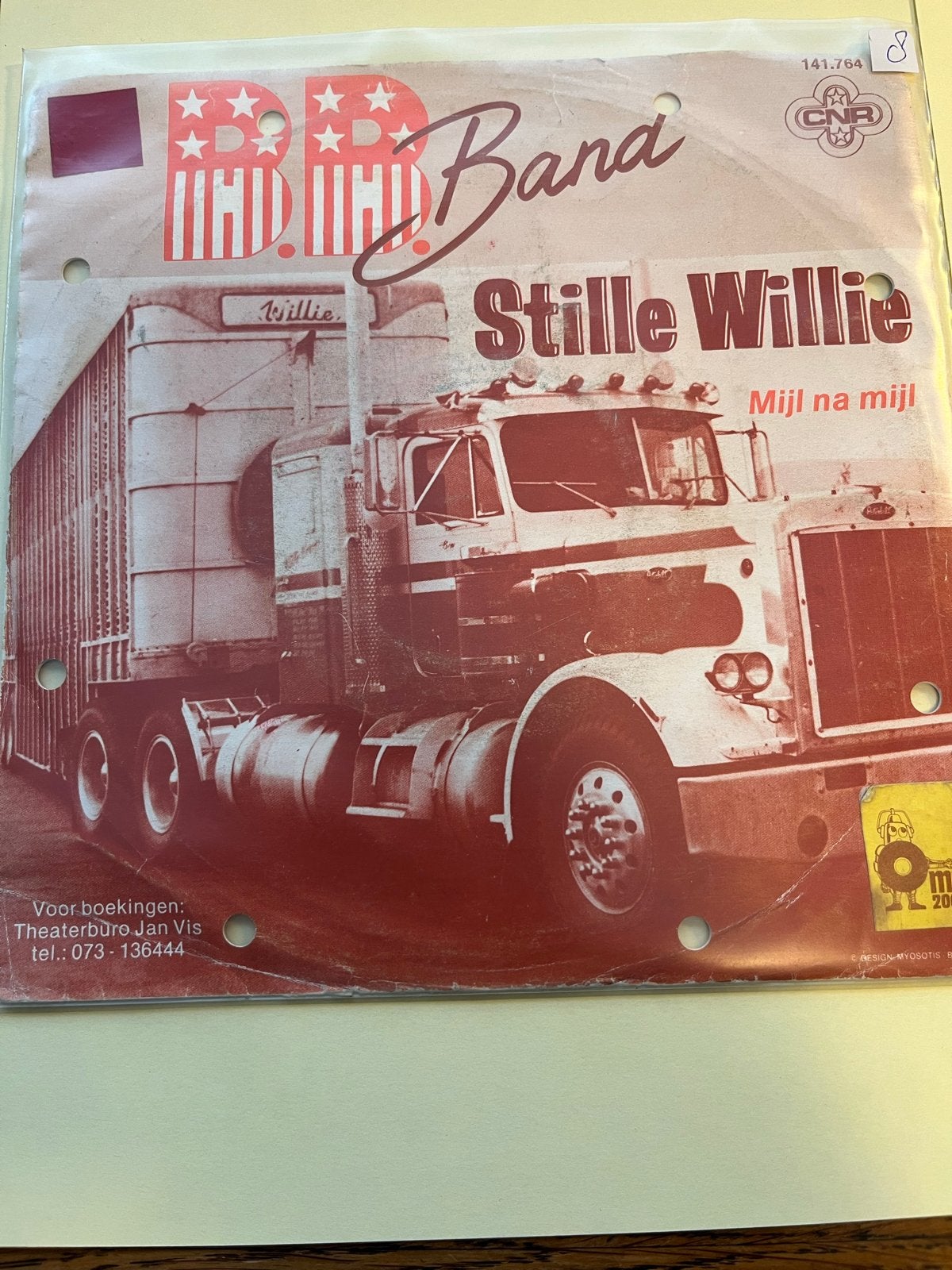 B.B. Band - Stille Willie / Mijlen na Mijlen (Vinyl Single), Gebruikt, 7 inch, Ophalen of Verzenden, Pop