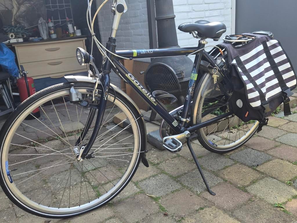 Gazelle stadsfiets met fietstassen, Velgrem, Versnellingen, Ophalen of Verzenden, Gazelle