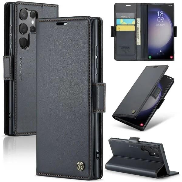 CaseMe Luxe Wallet Case voor Samsung Galaxy S23 Ultra _Zwart, Telecommunicatie, Mobiele telefoons | Hoesjes en Frontjes | Blackberry