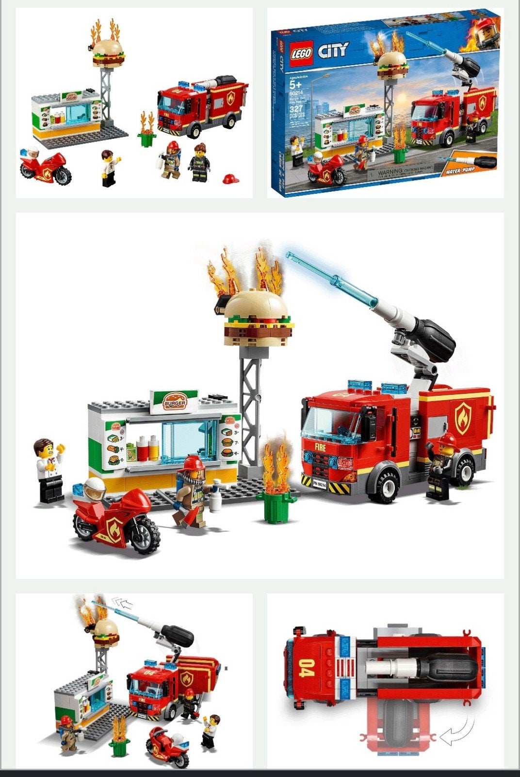 Lego brand bij hamburger restaurant, Kinderen en Baby's, Lego, Ophalen of Verzenden, Complete set, City