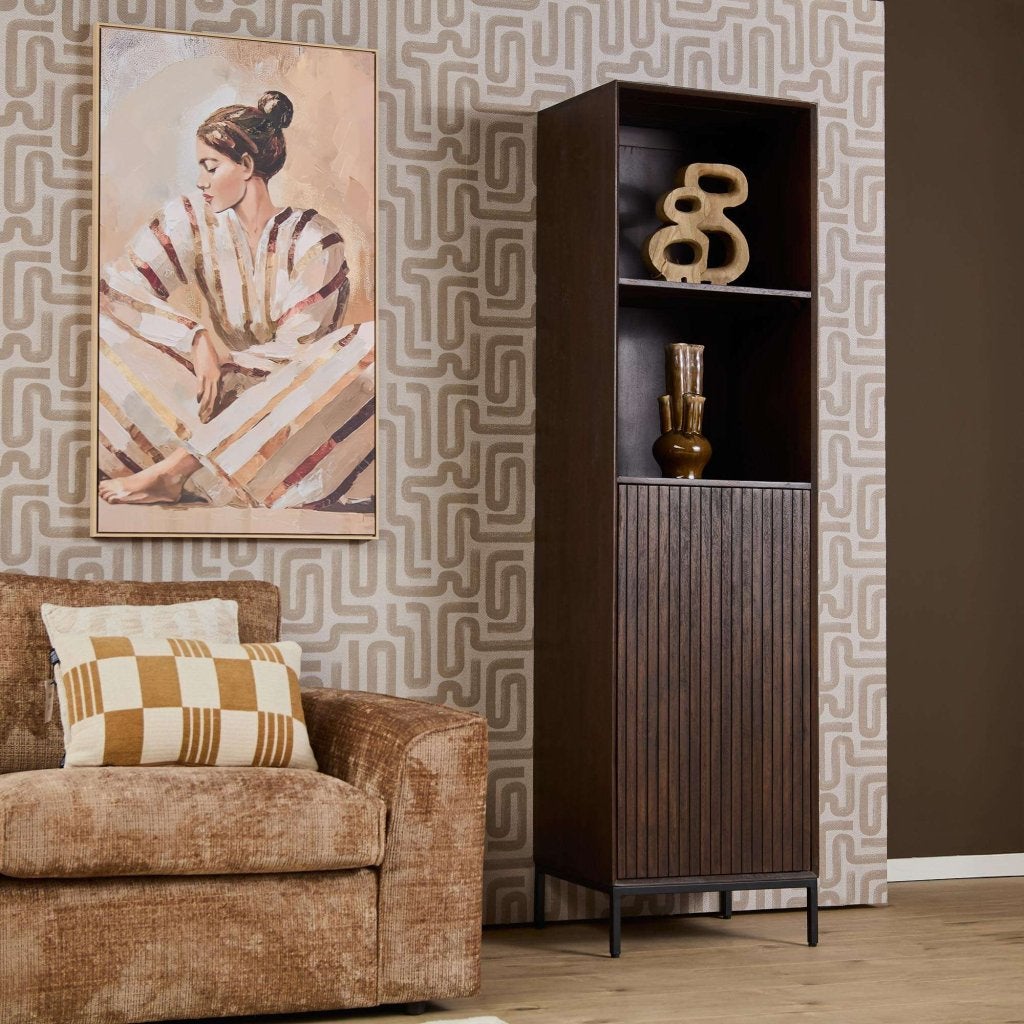 -50% Showroommodel, Boekenkast Madison | Brown 55cm, Niet ingevuld, 200 cm of meer, Niet ingevuld, Nieuw