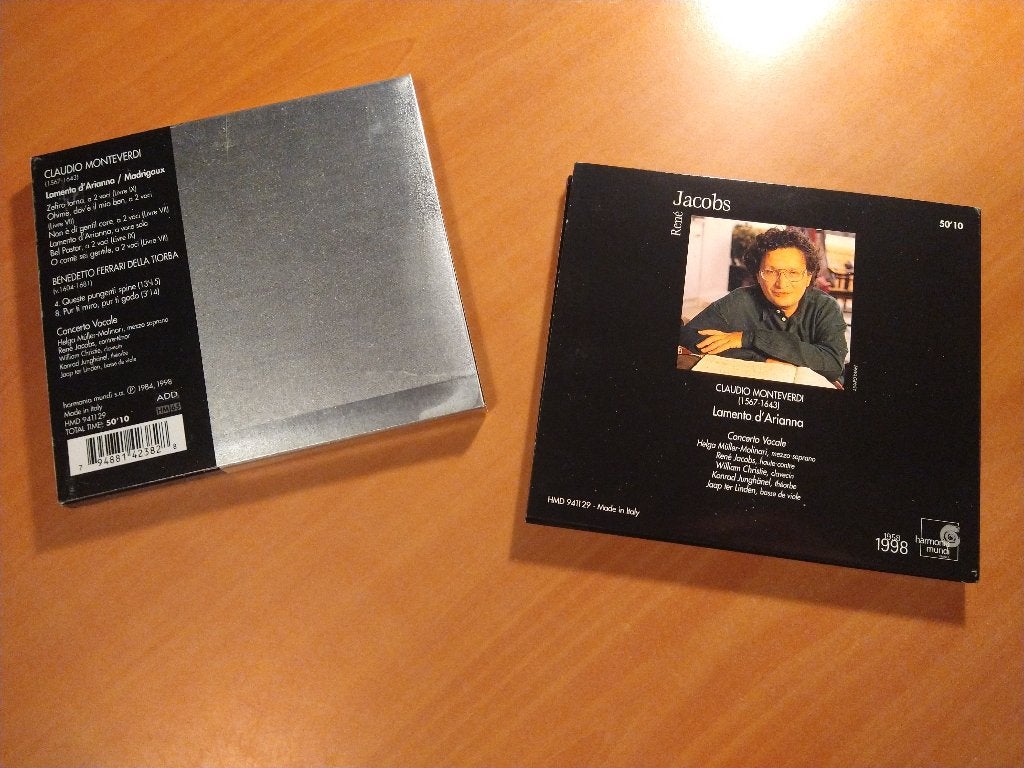 CD Monteverdi.  Lamento D'Arianna, Ophalen of Verzenden, Classicisme, Zo goed als nieuw, Kamermuziek