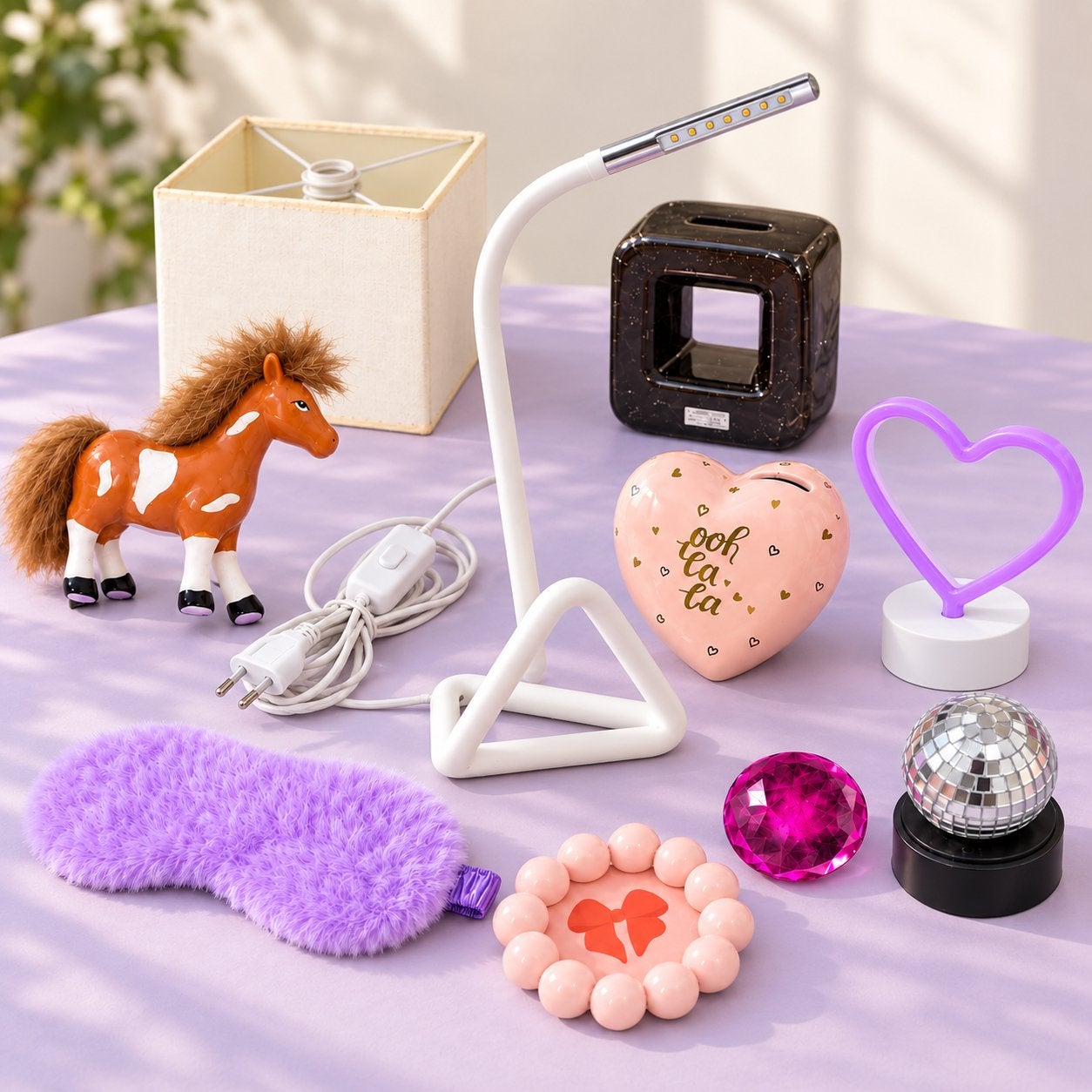 Diverse meisjes accessoires: bureau lampen, ikea leuk set, Verzenden, Gebruikt