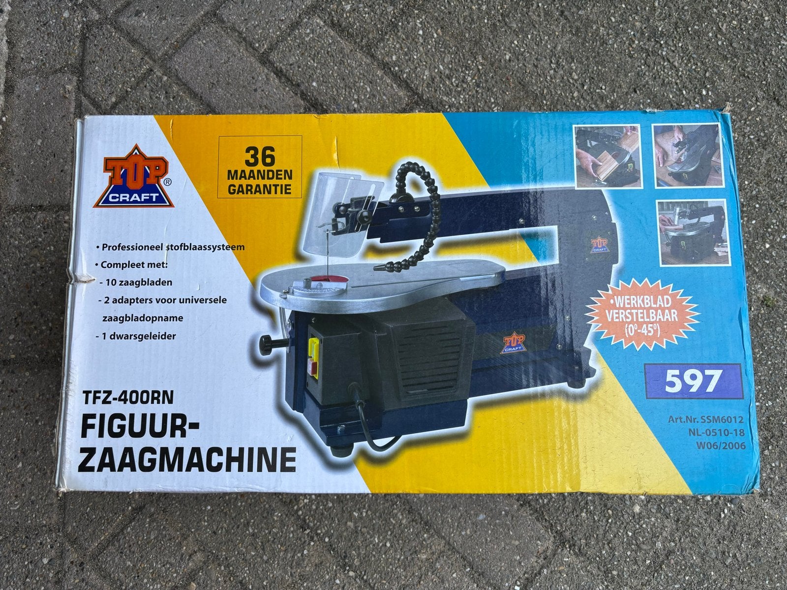 TUP CRAFT TFZ-400RN Figuurzaagmachine - Nieuw in doos, Ophalen, Minder dan 30 mm, Nieuw, Figuurzaag