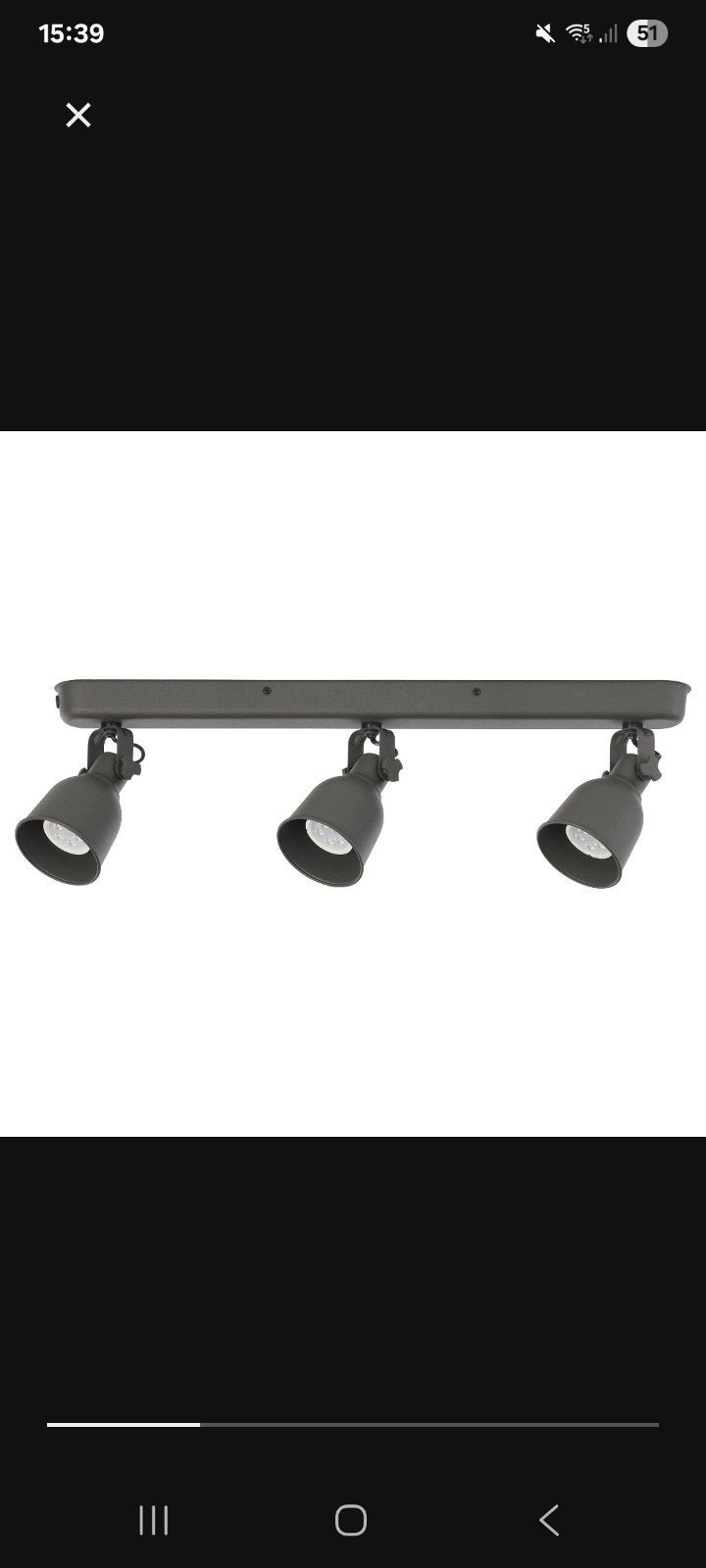 IKEA Hektar Plafondspot/Wandspot 3 grijs, Huis en Inrichting, Lampen | Spots, Modern, Industrieel, Metaal of Aluminium, Ophalen of Verzenden
