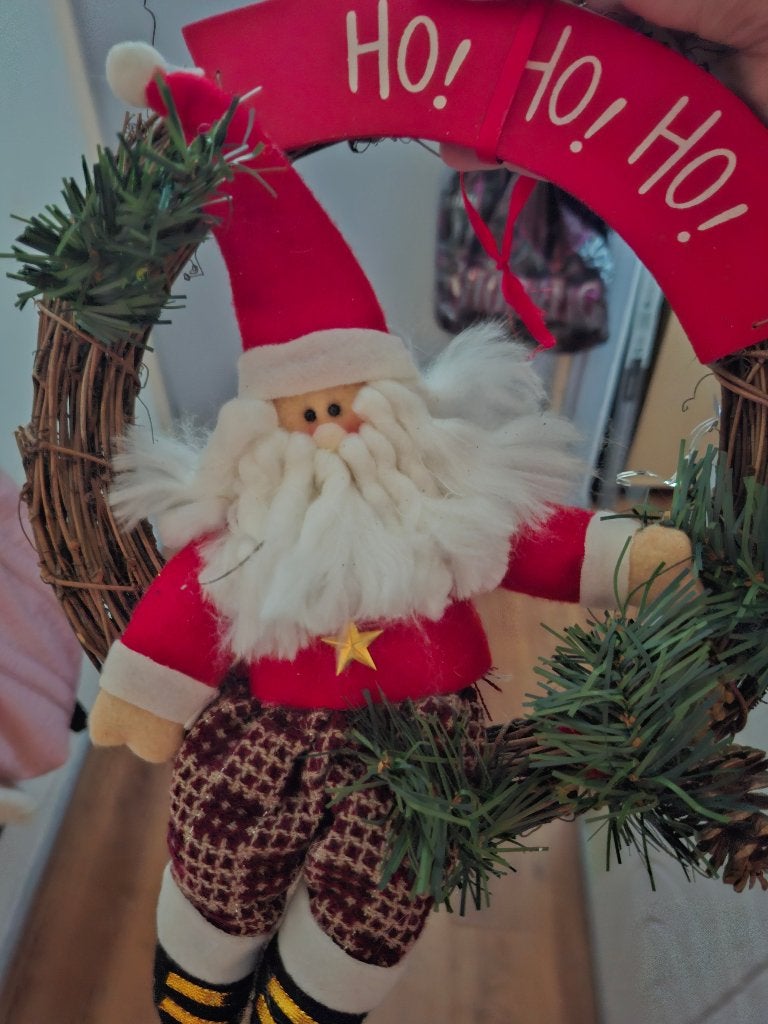 Krans met kerstman, Diversen, Kerst, Ophalen of Verzenden, Zo goed als nieuw