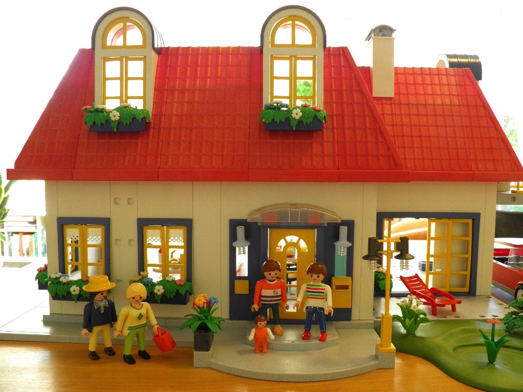 Playmobil woonhuis met complete inrichting. In mooie staat., Ophalen of Verzenden, Zo goed als nieuw