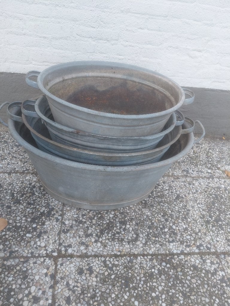 Zinken kuipen, Tuin en Terras, Ophalen, Gebruikt