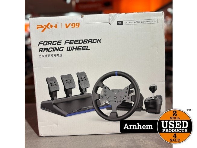PXN V99 Force Feedback Racestuur + Pedals & Shifter In Doos, Flex Ltd., Zo goed als nieuw, https://flex.com/contact-us, Nobelstraat 10, 5807 GA Oostrum LB, Limburg, Nederland