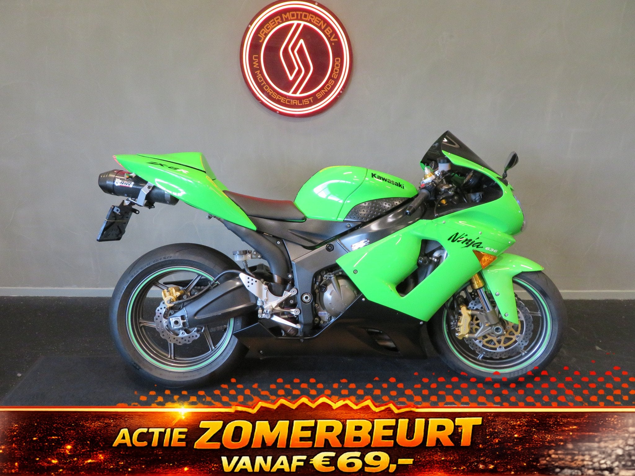 Kawasaki ZX 6R ZX6R ZX-6R NINJA MIVV TOP! (bj 2005), Motoren, Motoren | Kawasaki, Bedrijf, Super Sport