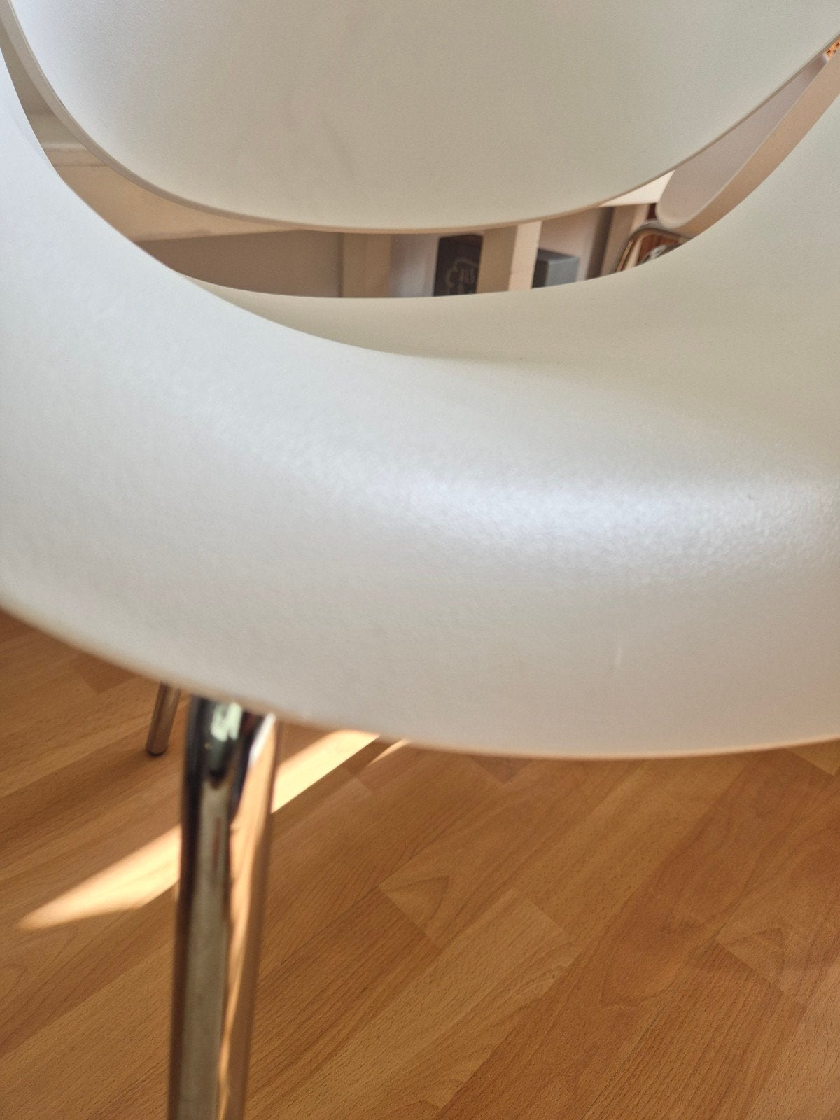 Buisframe stoelen eetkamer Marco Maran, Ophalen, Zo goed als nieuw, Wit, Kunststof