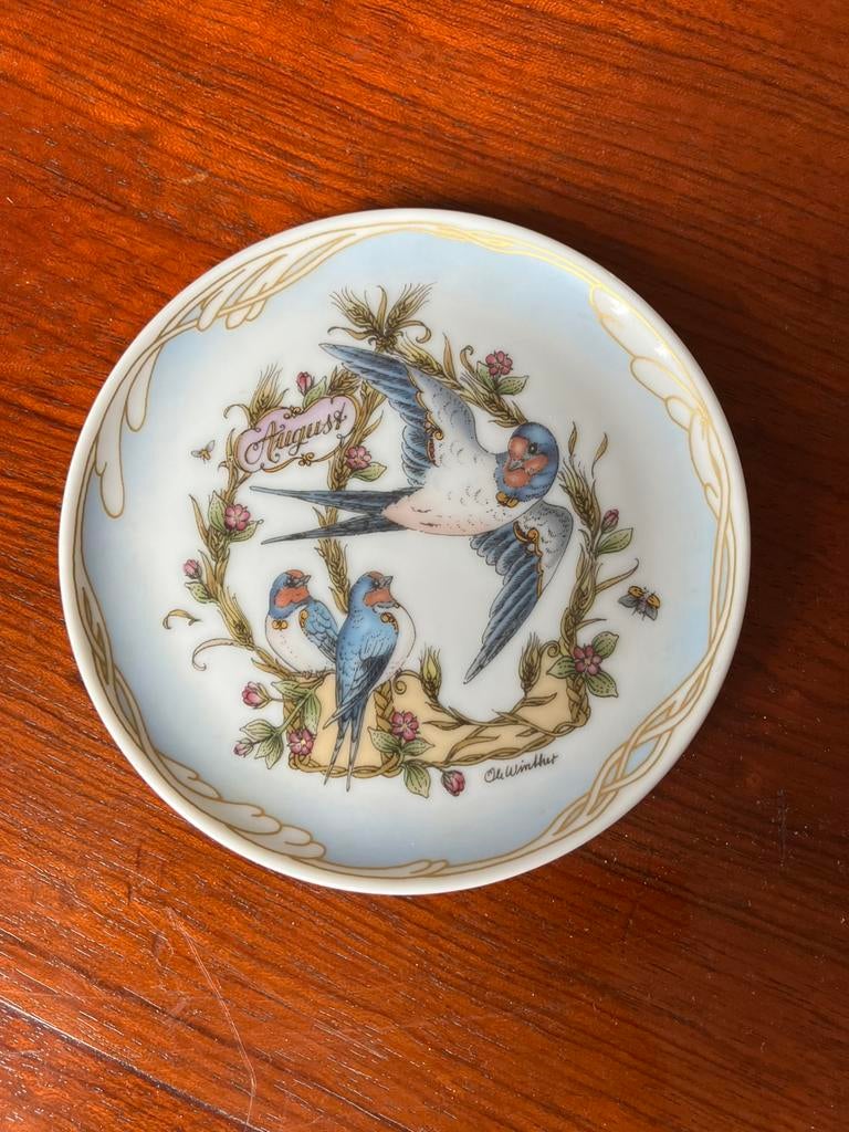 Hutschenreuther maandbordje august, Ophalen of Verzenden