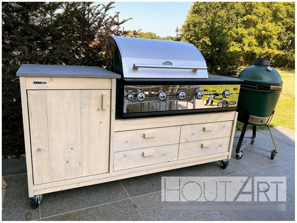 Luxe Buitenkeuken enkel voor Boretti Ibrido & Ligorio top, Vrijstaand, Info@hout-art.nl, Nieuw, Borretti