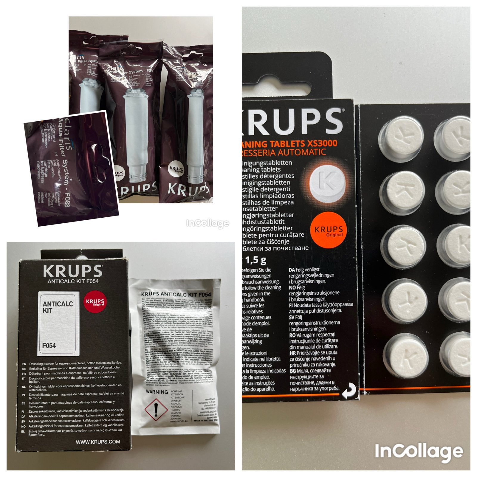 Krups filters, ontkalker en reinigingstabletten, Ophalen of Verzenden, Nieuw