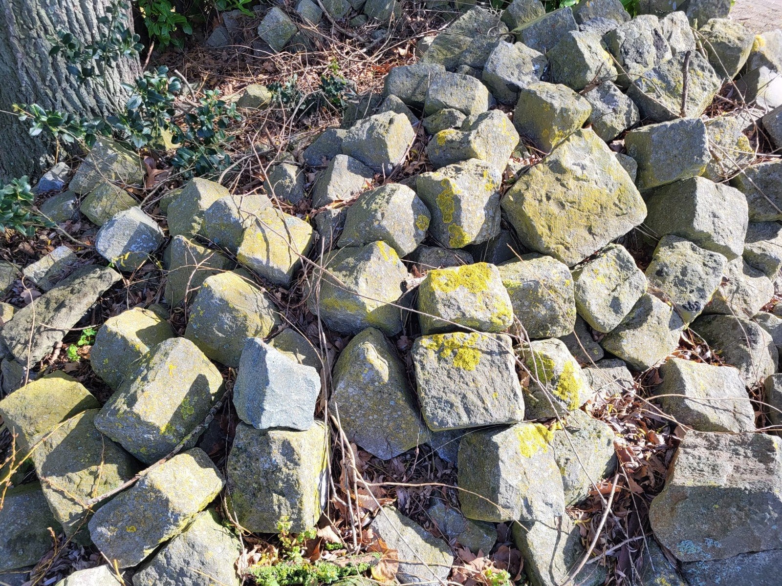 Natuurstenen keien(kasseien) voor tuin, oprit, pad,...., Tuin en Terras, Ophalen, Gebruikt, Grijs, Kei