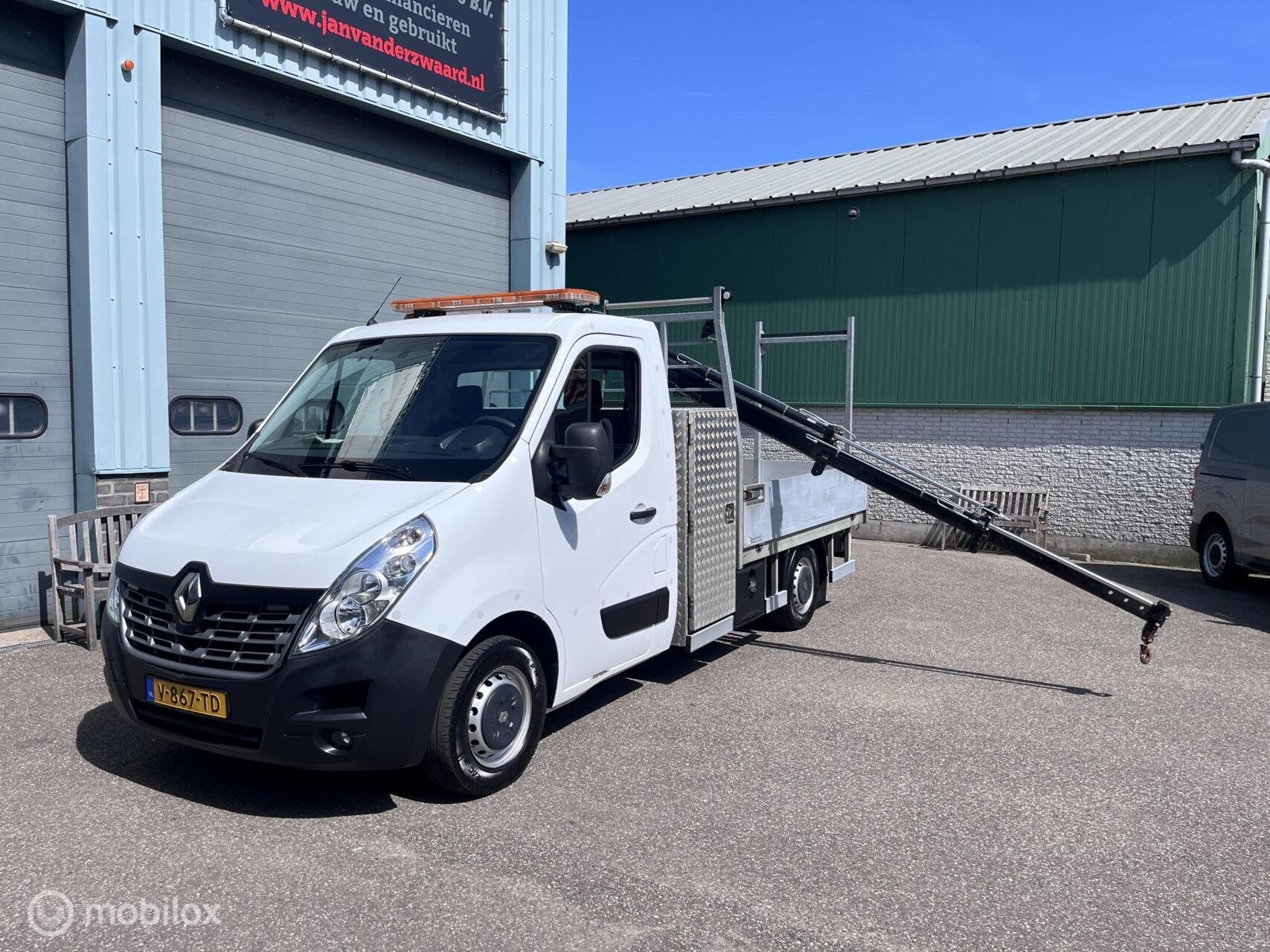 Renault Master open laadbak hydraulische kraan Pick up EURO6, 145 pk, Gebruikt, Euro 6, 4 cilinders