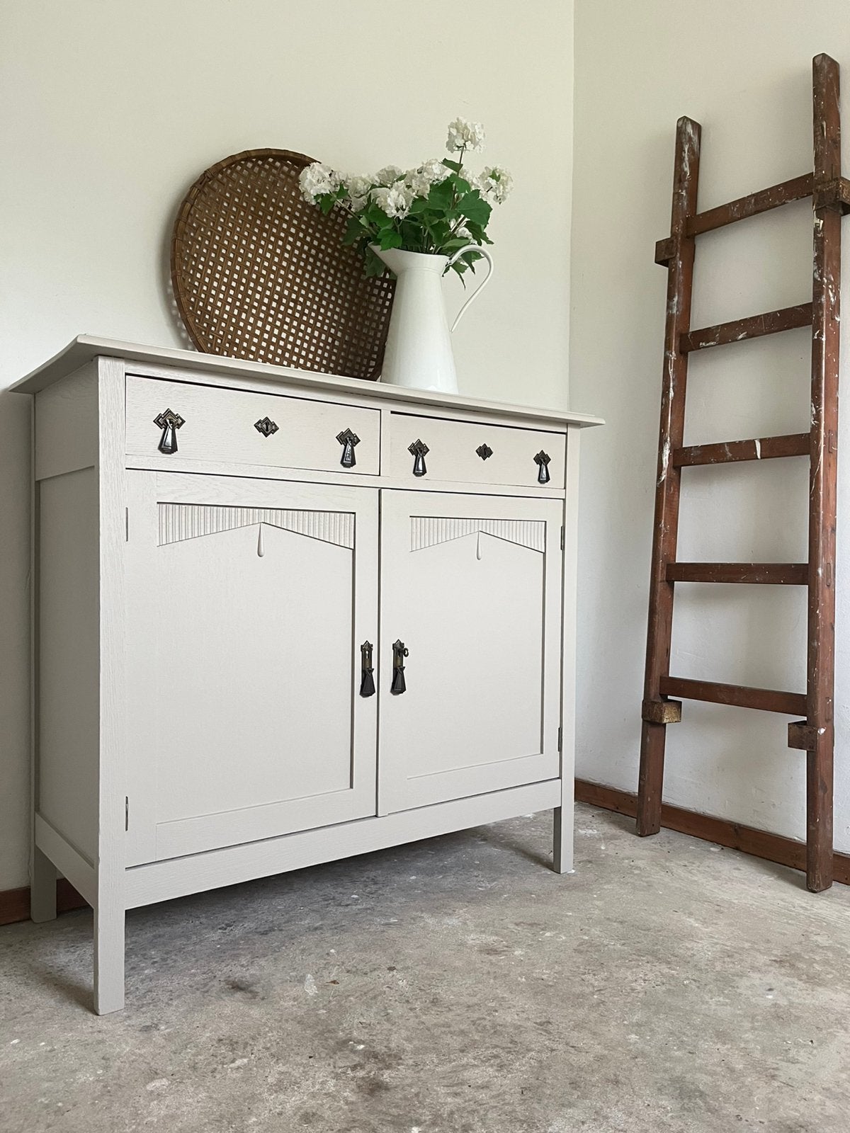 Vintage kastje brocante commode art deco dressoir halkastje, Ophalen, Eikenhout, 50 tot 100 cm, Zo goed als nieuw