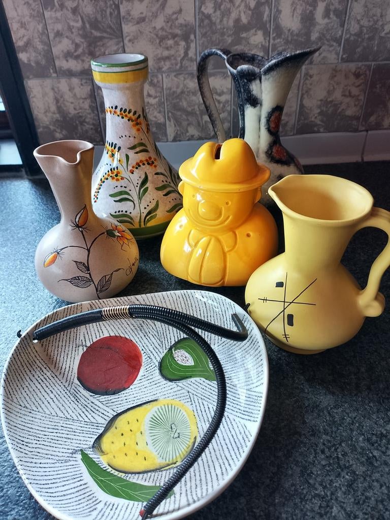 6x vintage aardewerk, Antiek en Kunst, Ophalen of Verzenden