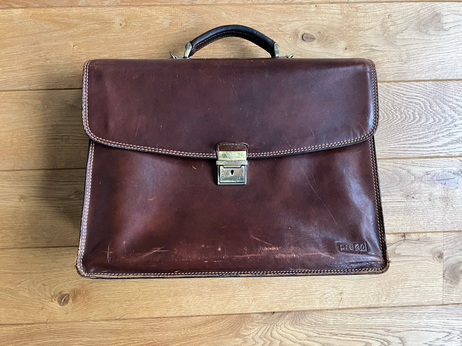 Leren werktas / laptoptas van kalfsleer, Overige merken, 40 cm of meer, Gebruikt, Ophalen of Verzenden