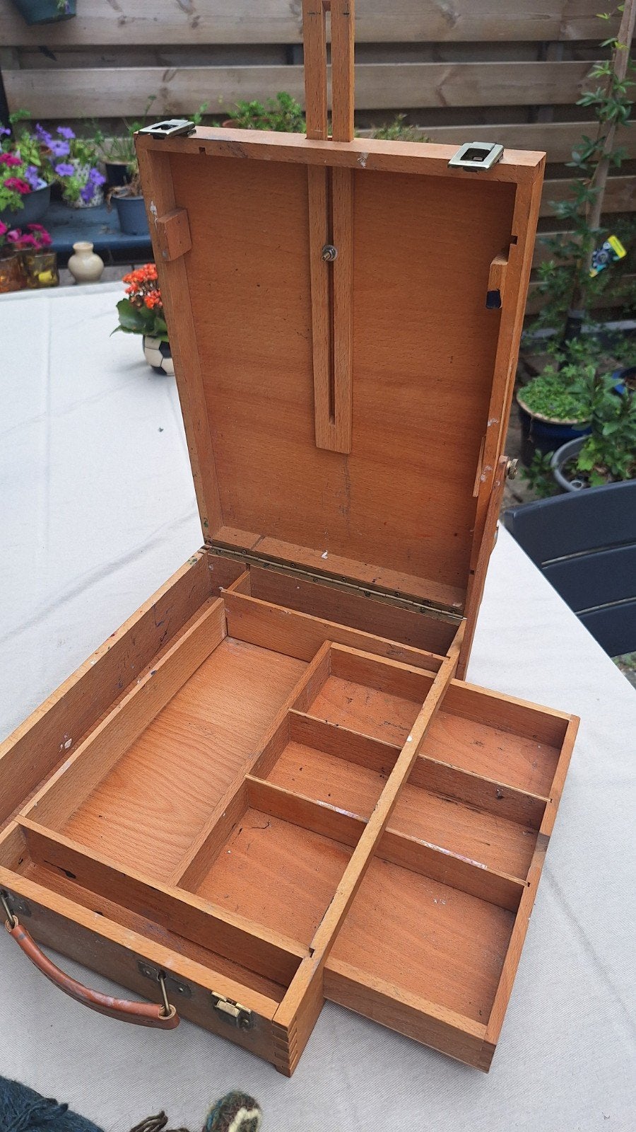 houten schilderskist tafel ezel talens, Ophalen, Gebruikt, Hout