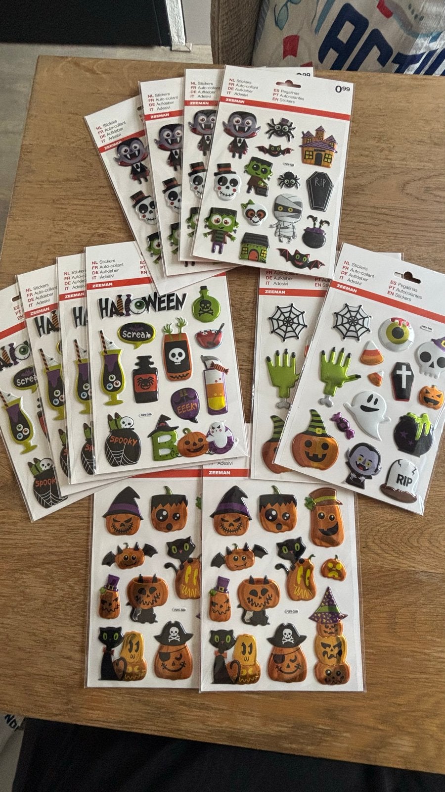 Halloween stickers - diverse sets (4 verschillende), Ophalen of Verzenden, Nieuw, Overige typen