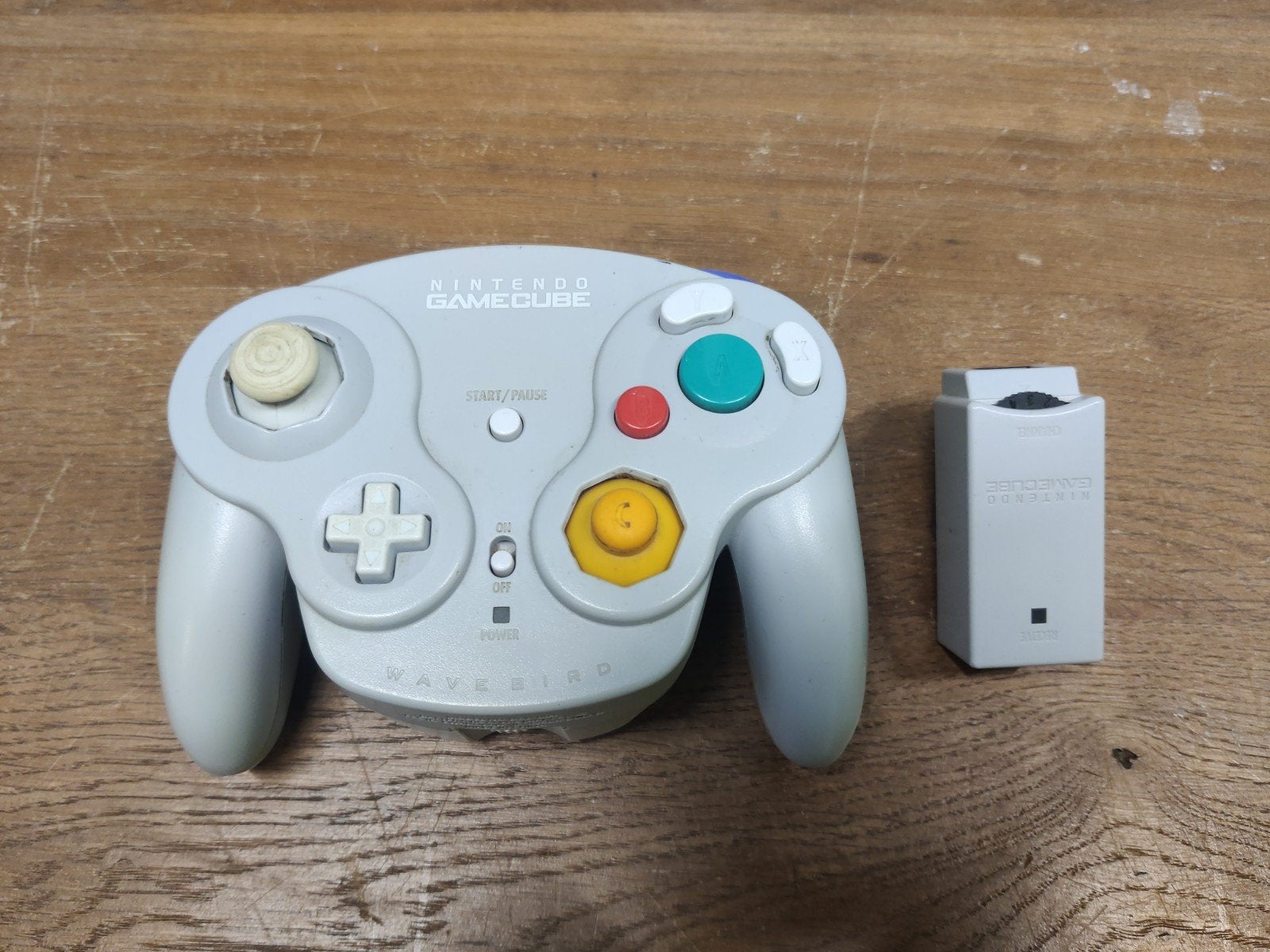 Nintendo GameCube WaveBird Controller met Receiver, Ophalen of Verzenden, Gebruikt, Zilver, Met 1 controller