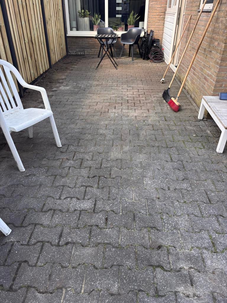 Gratis ….Gebruikte betontegels 20x16x5 cm - ca. 45m², Tuin en Terras, Tegels en Klinkers, Ophalen of Verzenden, Gebruikt, Beton