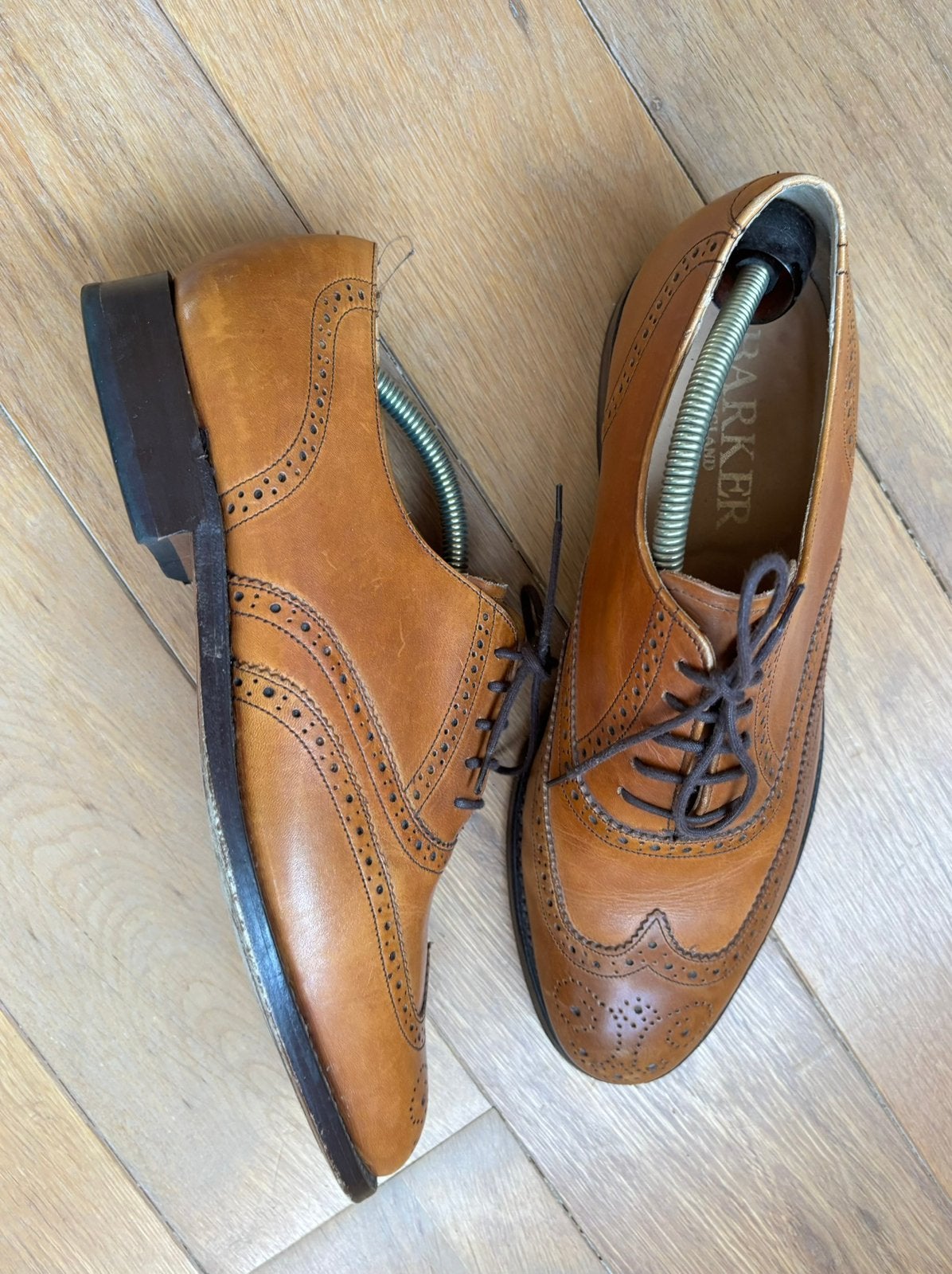 Barker bruin/naturel Brooks/veterschoen, 7,5= 41/42, Kleding | Heren, Ophalen of Verzenden, Zo goed als nieuw, Bruin, Veterschoenen