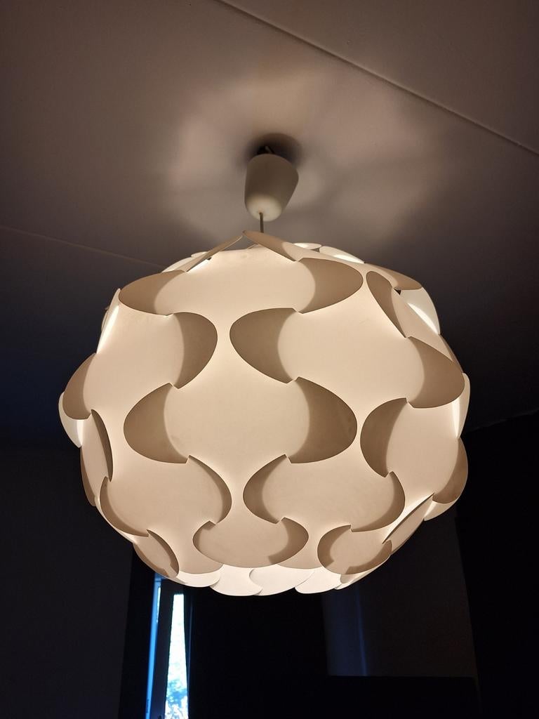 IKEA Maskros hanglamp - Witte puzzel lamp, Ophalen, Gebruikt, Kunststof, Modern, Speels, Scandinavisch