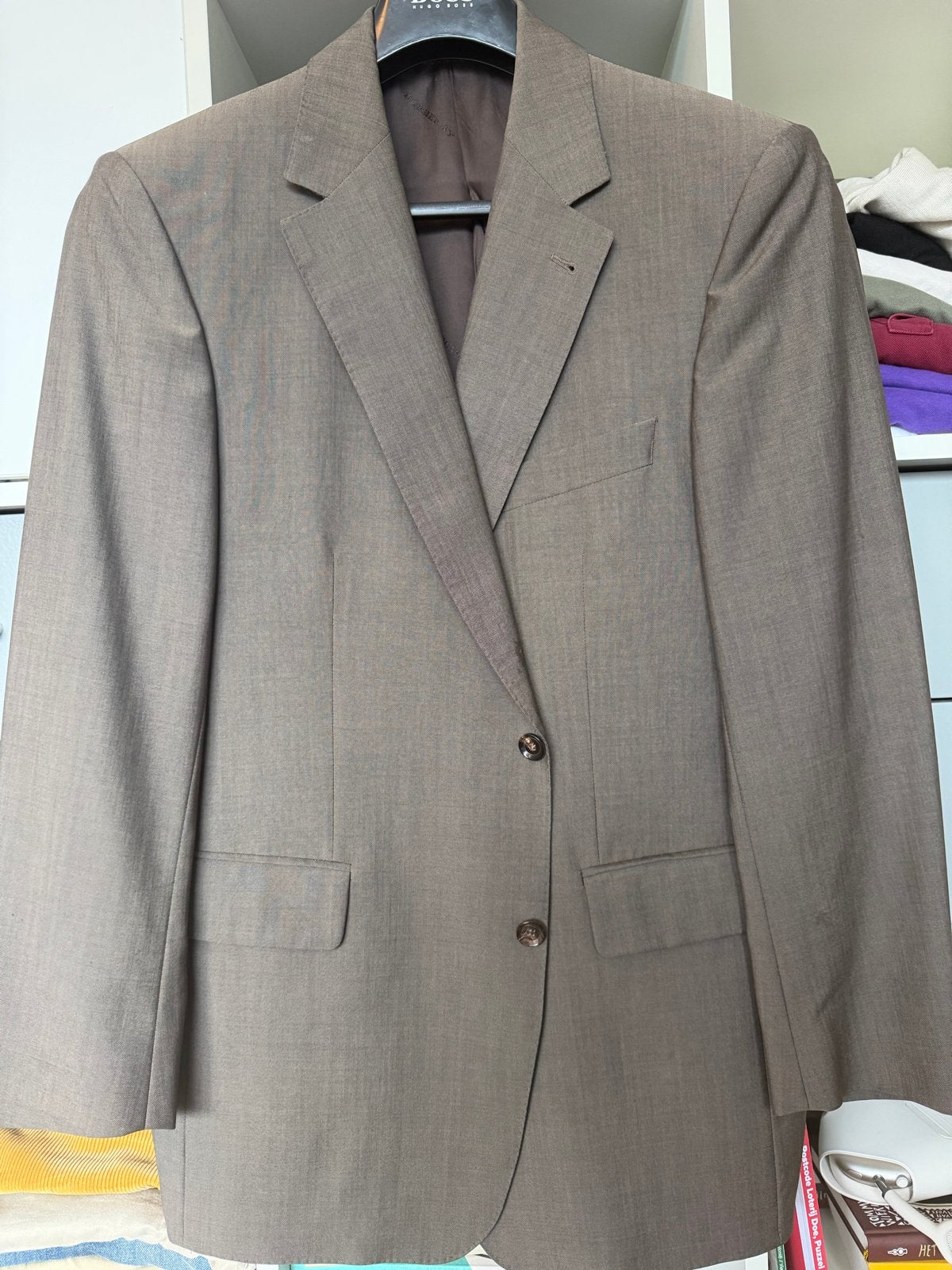 Burberry London Heren Blazer - Maat 25 (M) 50+, Kleding | Heren, Ophalen of Verzenden, Zo goed als nieuw, Maat 48/50 (M), Bruin