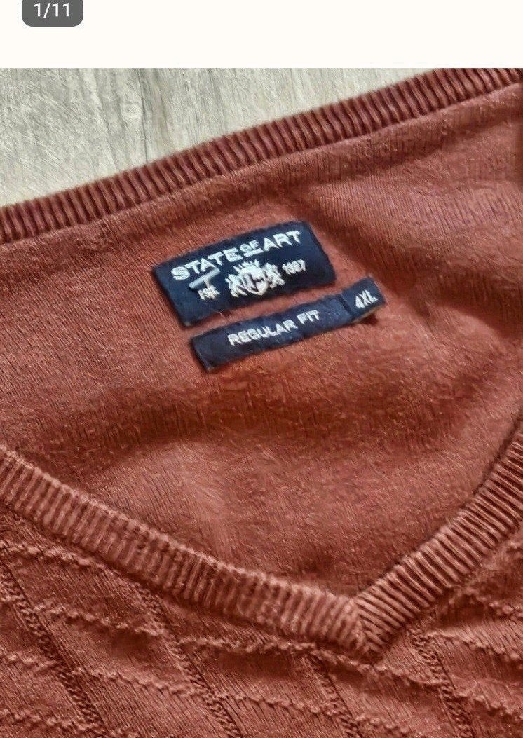 Mooie bruine trui van het merk State of Art in maat 4XL., Kleding | Heren, State of Art, Bruin, Trui of Vest, Ophalen of Verzenden