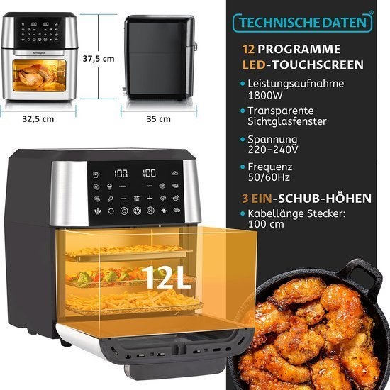 airfrayer oven, Witgoed en Apparatuur, Airfryers, Ophalen, Nieuw, Airfryer, 1500 gram of meer