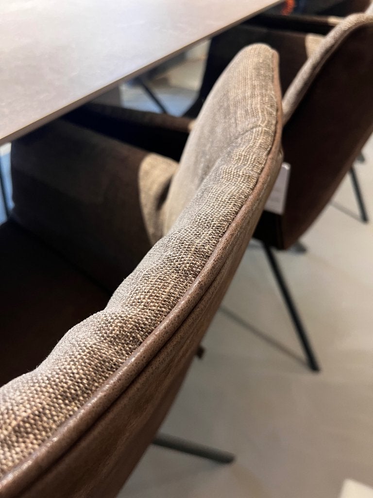 Set van 6x Label Vandenberg Gustav Jr. eetkamerstoelen, Huis en Inrichting, Info@label.nl, Bruin, Nieuw, Ophalen of Verzenden