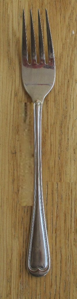 GERO Linetti 790 hartje op steel vork 19,8cm nette staat, Ophalen of Verzenden, Rvs of Chroom