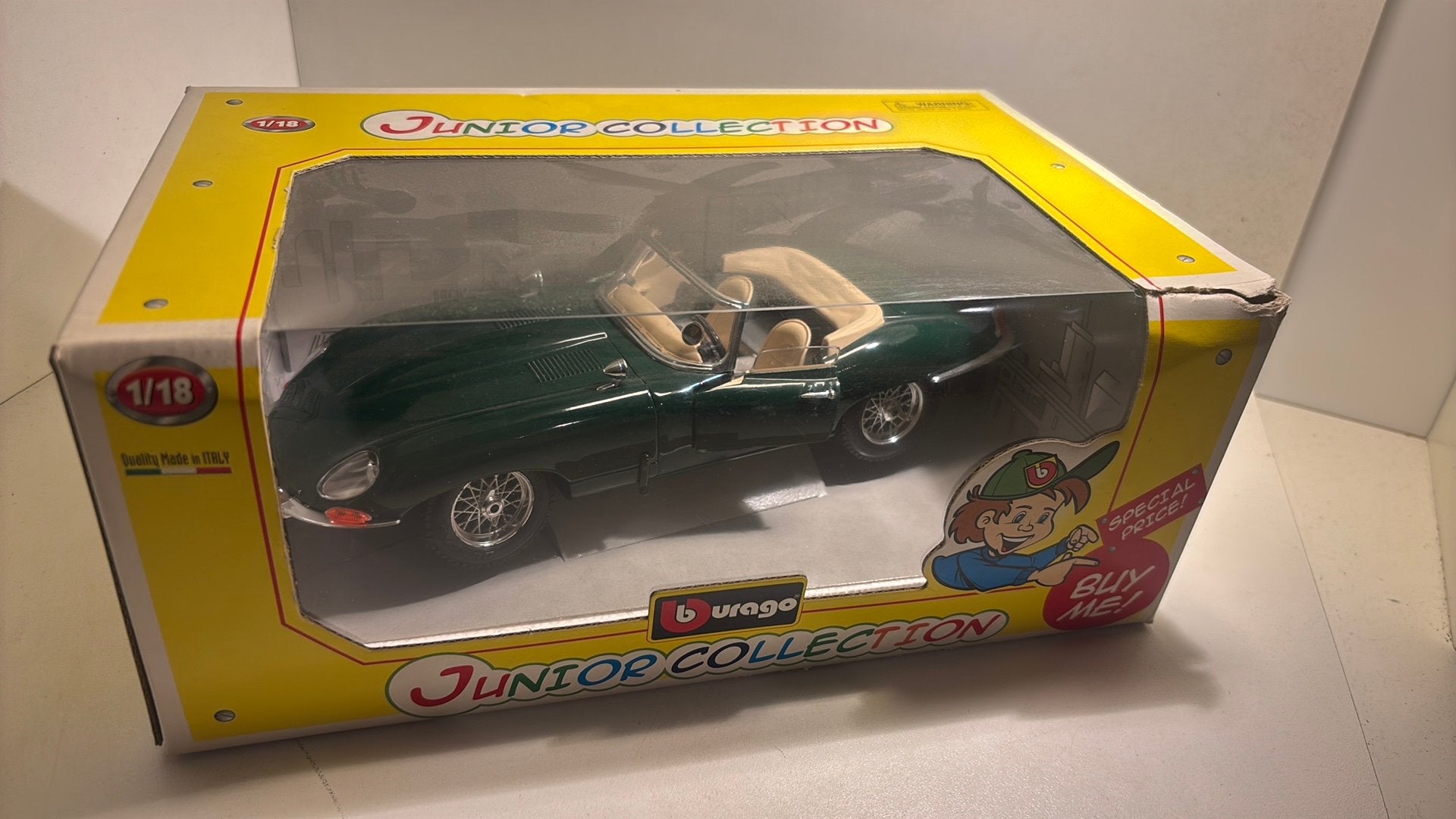 Jaguar type e roadster junior collection bburago 1.18