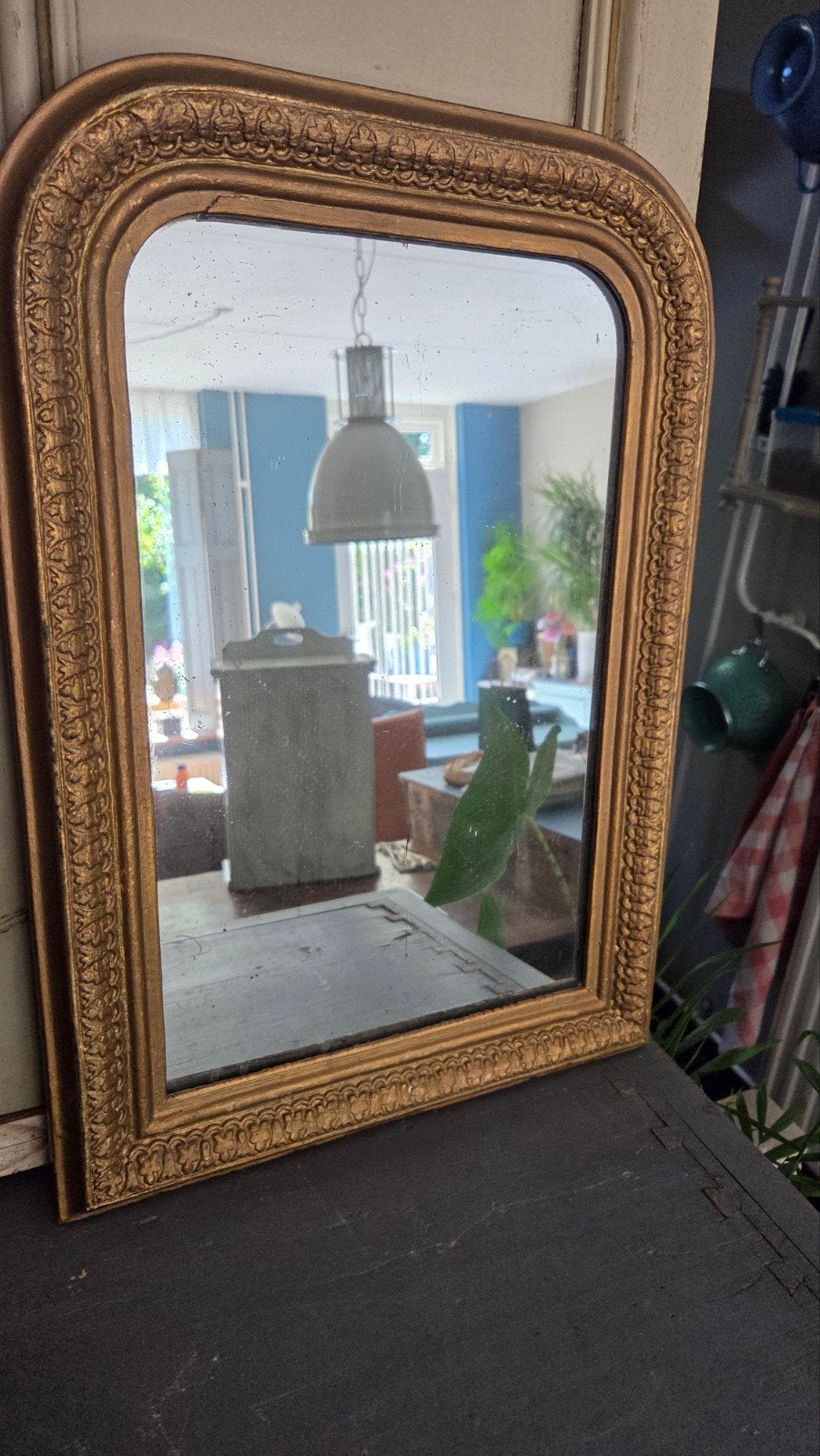 Oud Frans spiegeltje Louis Philippe in goede staat, Ophalen