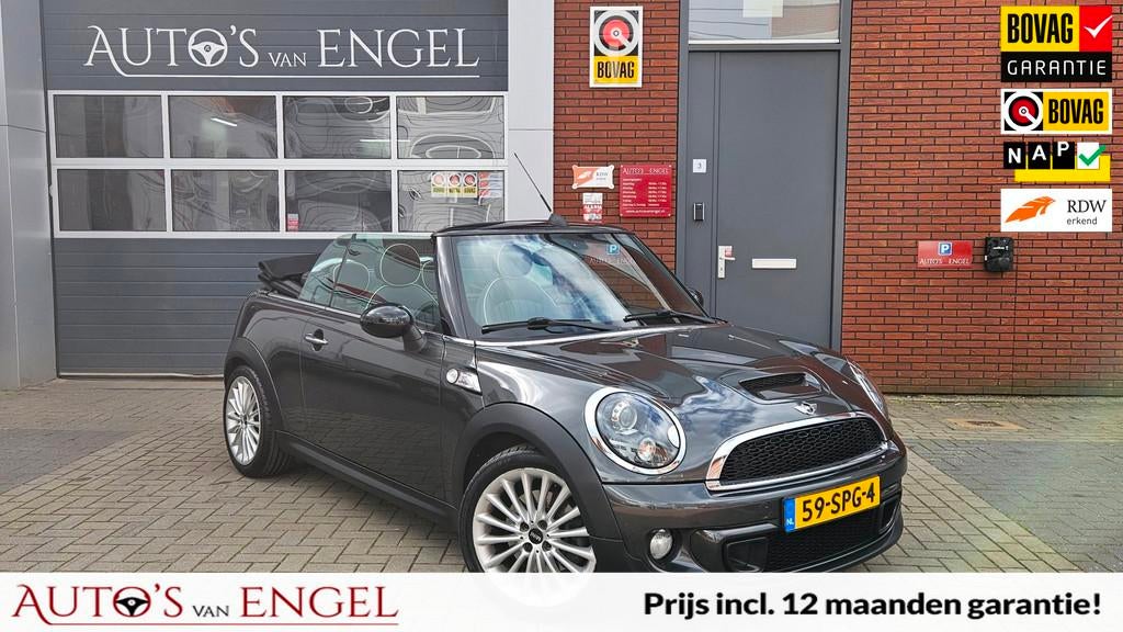 Mini Mini Cabrio 1.6 Cooper S Chili Red Hot/Garantie/Xenon/L, Auto's, Gebruikt, Zwart, 4 cilinders, 4 stoelen