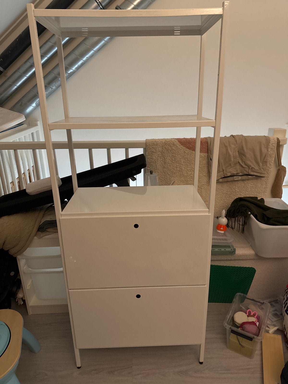 Design Klassieker: Gispen 663 Kast (Wim Rietveld) Wit Staal, Ophalen, Zo goed als nieuw