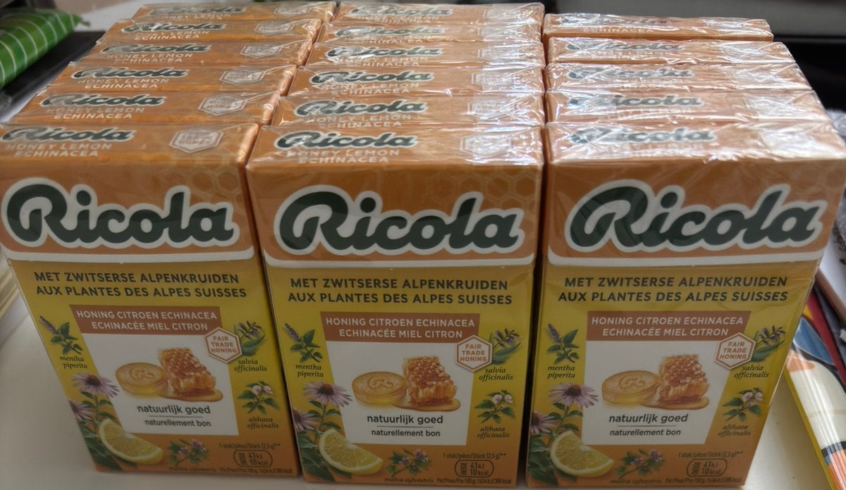Ricola honing citroen echinacea 50gr keelpastilles, Ophalen