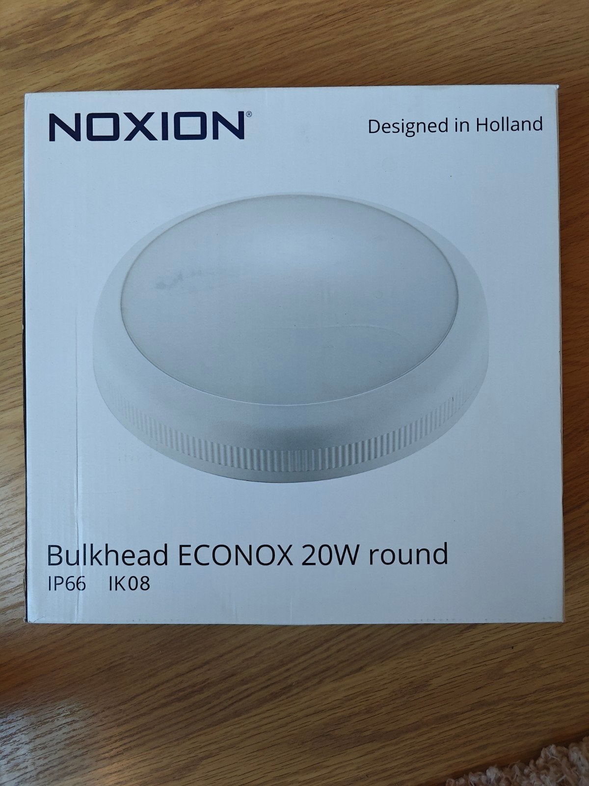 Noxion Bulkhead ECONOX 20W LED rond IP66 IK08, LED, Nieuw, Plafondlamp, Grijs