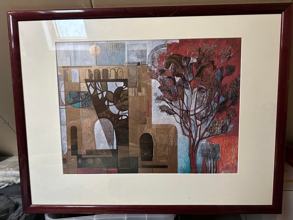 Mooi schilderij isa van der zee, Antiek en Kunst, Kunst | Schilderijen | Abstract, Ophalen of Verzenden