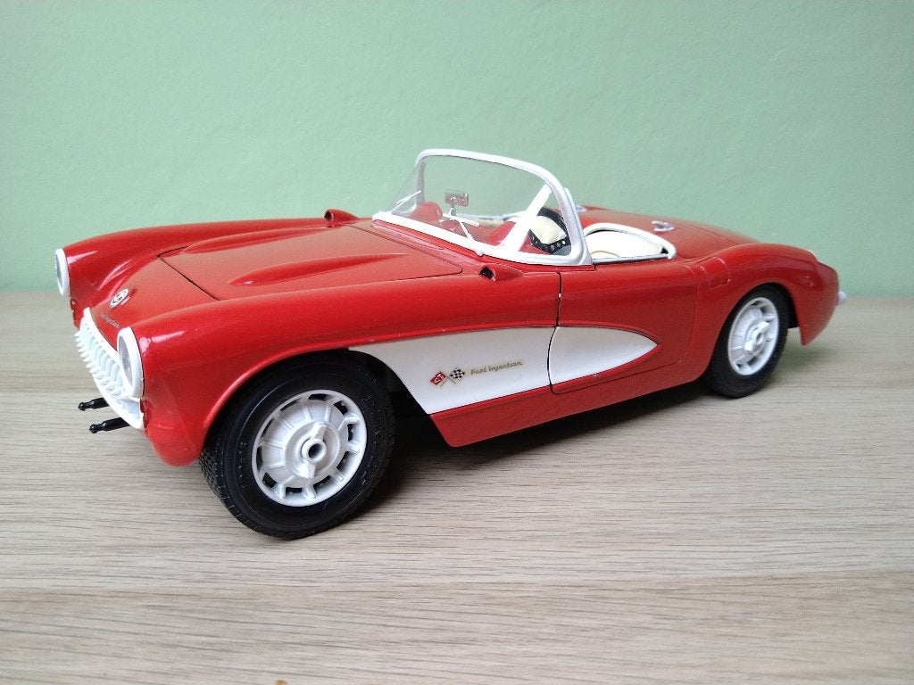 1957 Chevrolet Corvette Bburago 1:18 Custom, Ophalen of Verzenden, Zo goed als nieuw, Auto, Bburago