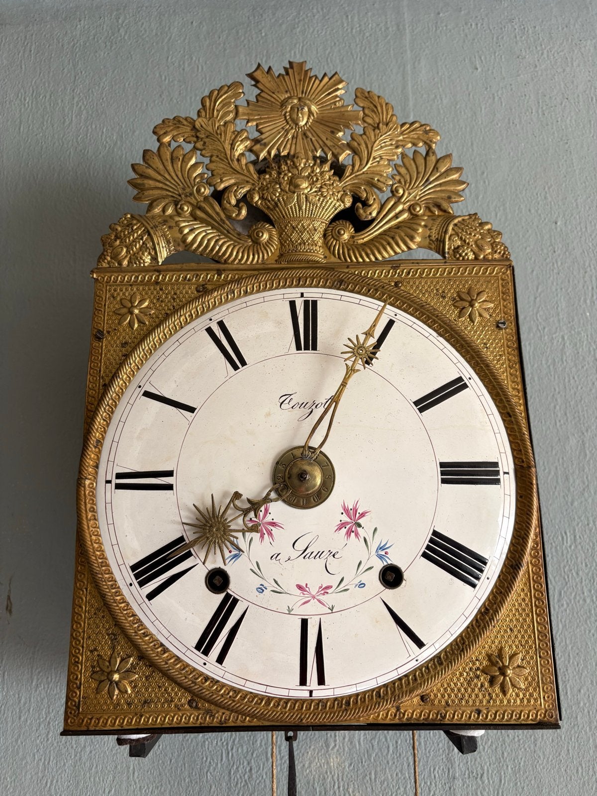 Antieke Comtoise Klok met Vouwslinger  rond 1820, Ophalen