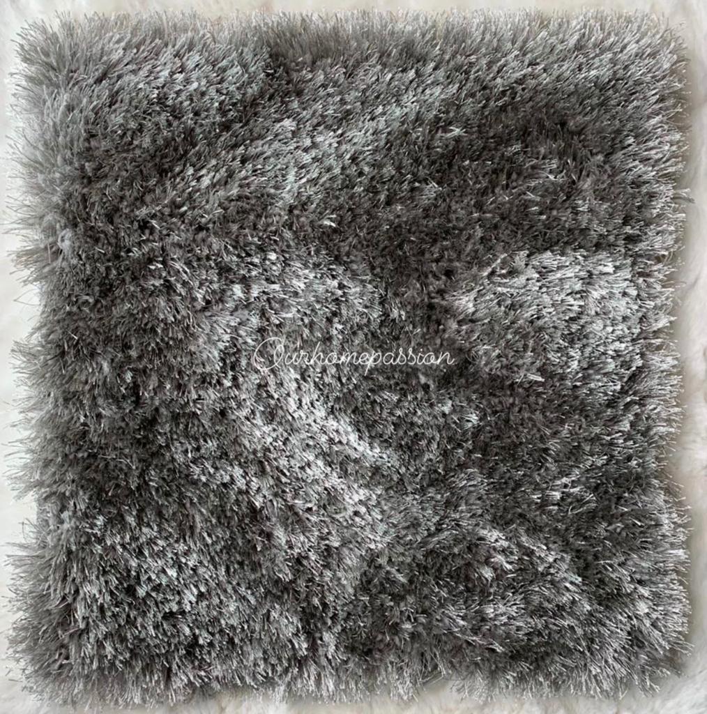 ERIC KUSTER SUPER HOOGPOLIG VLOERKLEED SHAGGY ZILVER GRIJS, 200 cm of meer, Ophalen of Verzenden, Zo goed als nieuw, Grijs