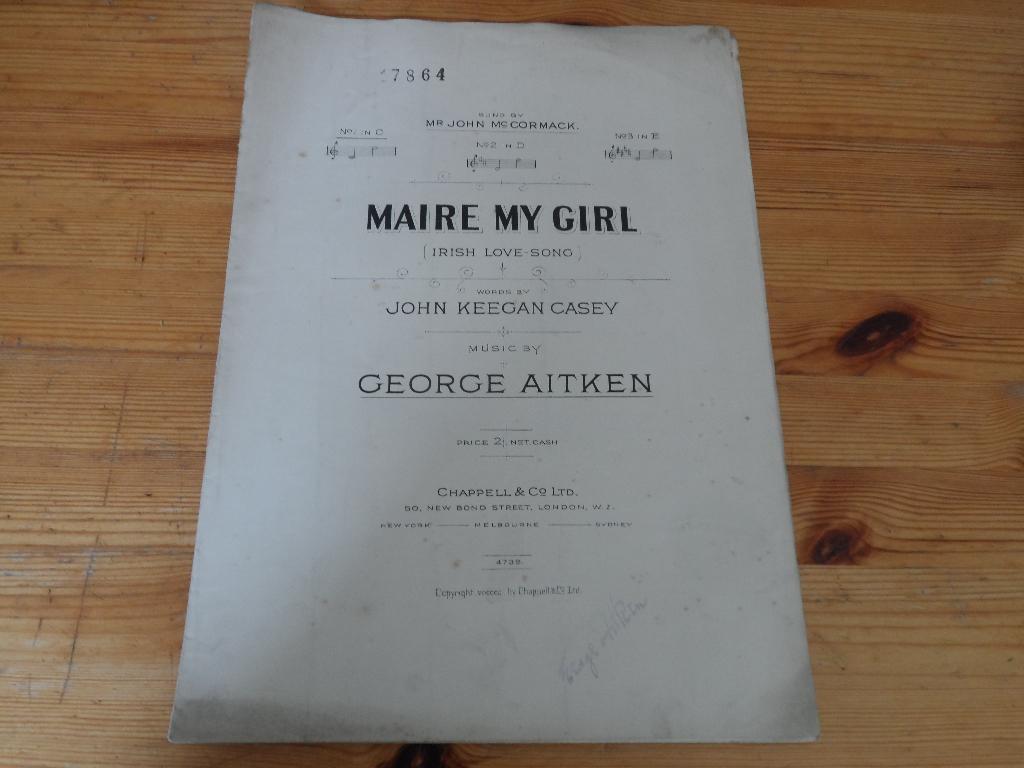 Maire my girl - aitken / keegan casey, Muziek en Instrumenten, Zang, Gebruikt, Ophalen of Verzenden, Artiest of Componist